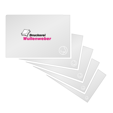 vollflächiger UV-Lack beidseitig